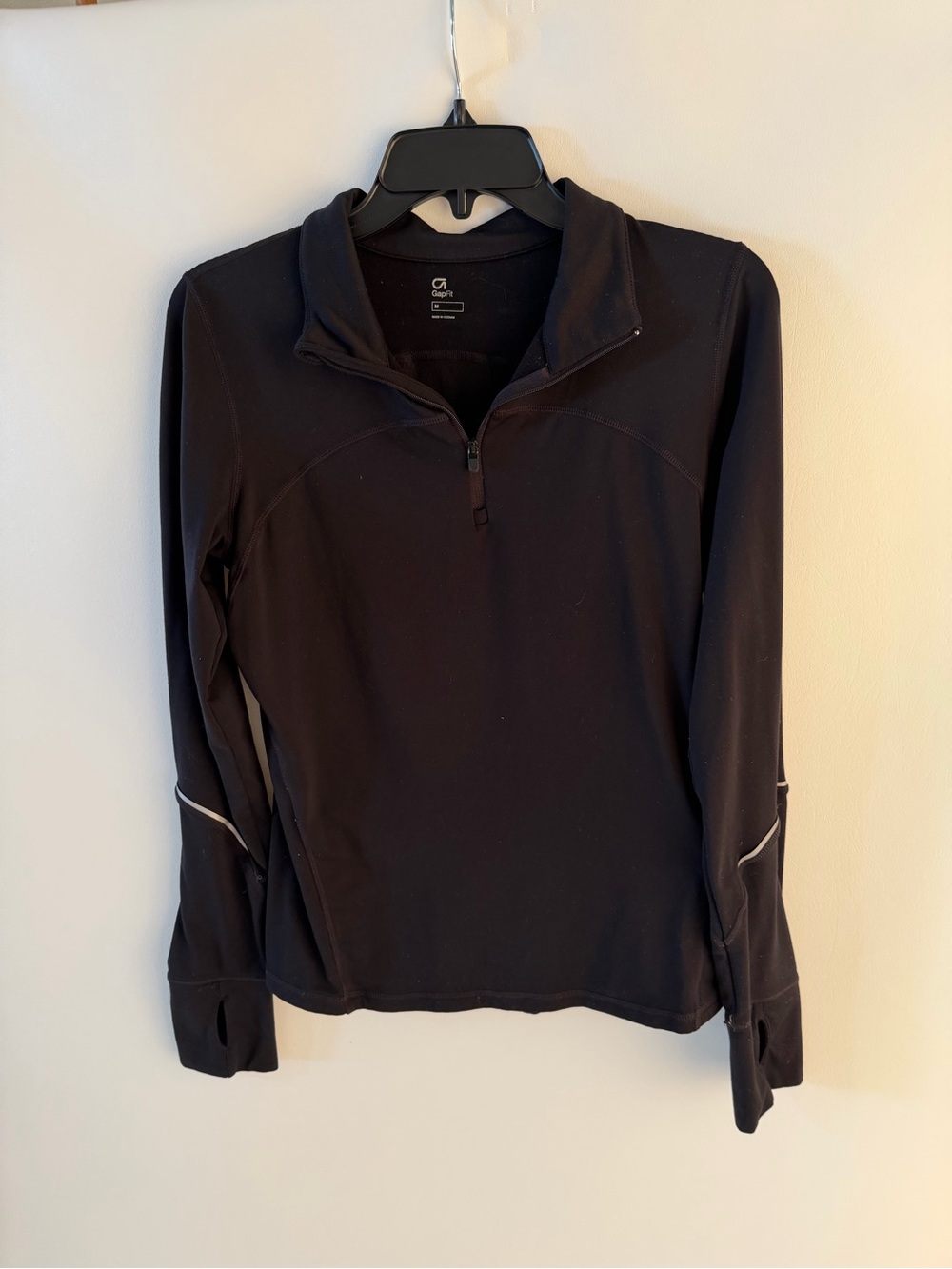 Gap Black Quarter-Zip Athletic Top